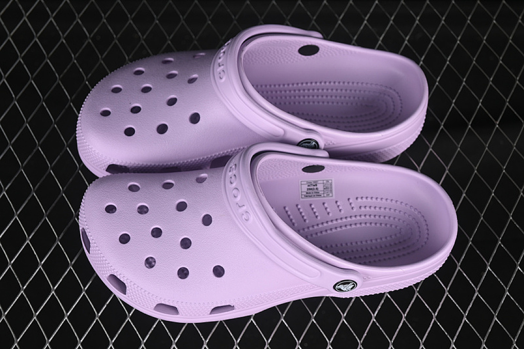 Crocs [CROCS THE SUMMER CLASSIC DUAL-PURPOSE BEACH HOLE SHOES SANDAL SLIPPERS PURPLE]-[WOMAN:36-40] - Image 6
