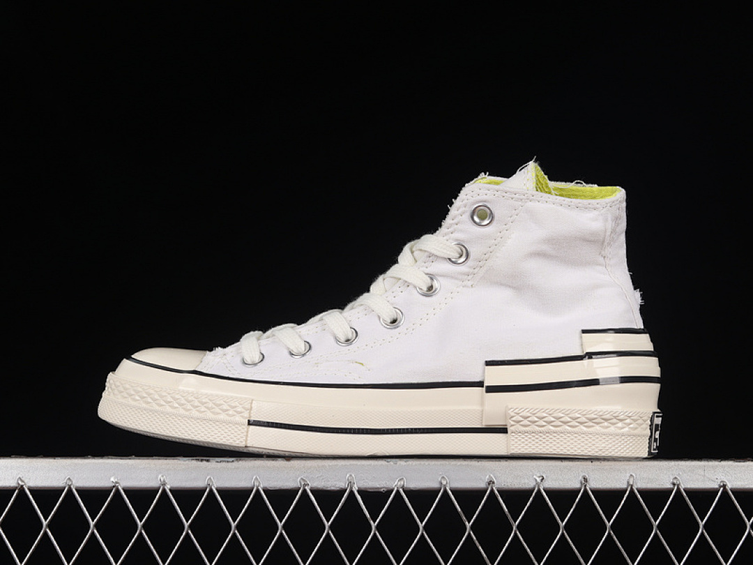 Converse Converse CHUCK TAYLOR ALL-STAR 70 HI HACKED HEEL EDGE GLOW WHITE/LASER LEMON/EGRET · A01444C, photo 1