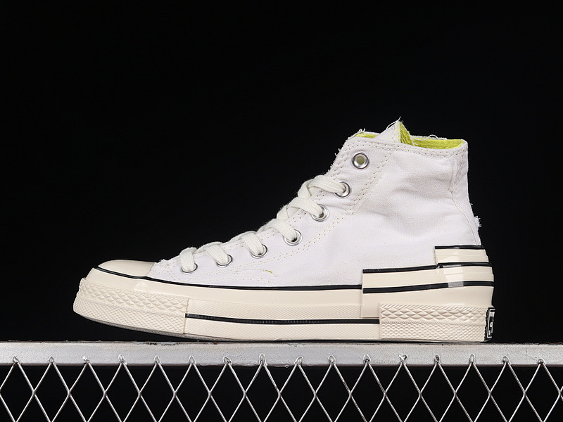 Converse Converse CHUCK TAYLOR ALL-STAR 70 HI HACKED HEEL EDGE GLOW WHITE/LASER LEMON/EGRET · A01444C, photo 1