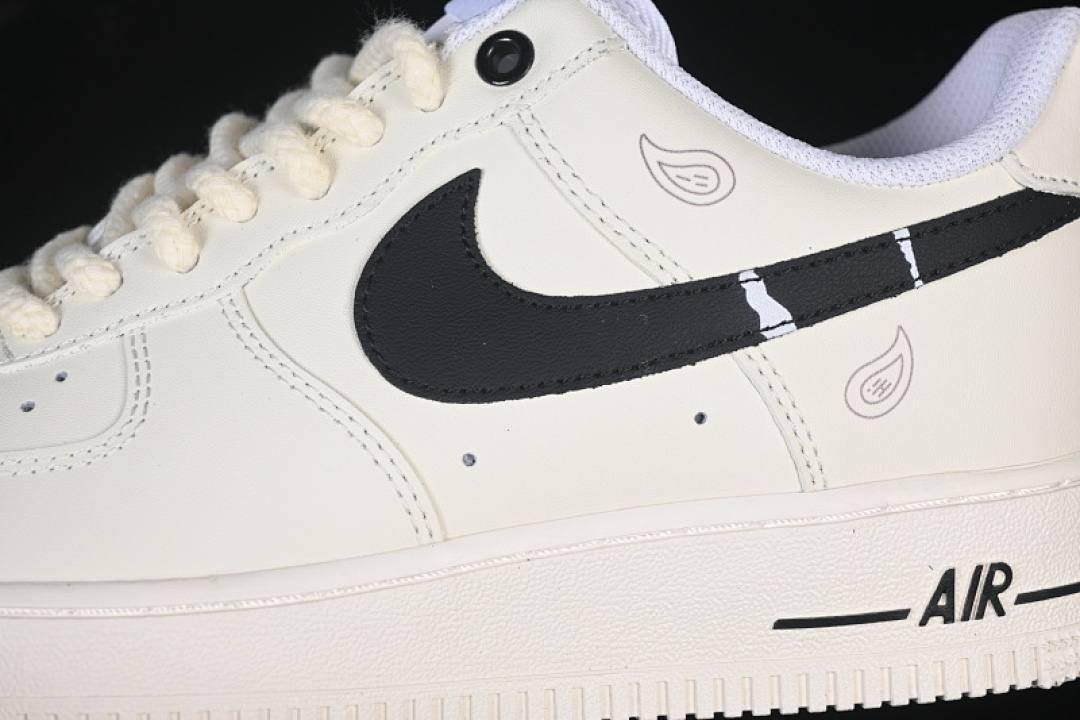 Nike [ZH0318-128]-[AIR FORCE 1 07 LOW BEIGE/BLACK]-[WOMAN:36-39]-[MAN:40-45] - Image 8