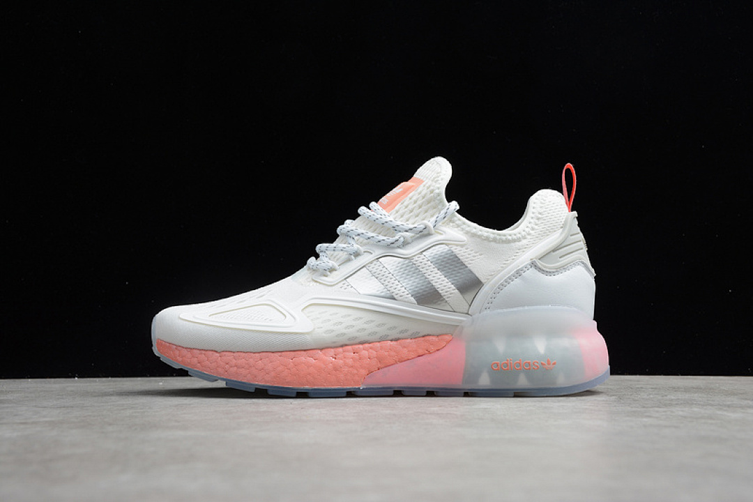 Unbranded [FY2013]-[ZX 2K BOOST SHOES CLOUD WHITE/CLOUD WHITE/PINK]-[WOMAN:36-39], photo 1