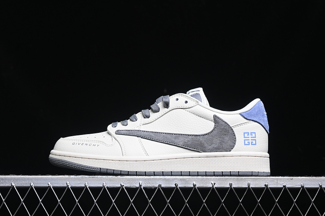 Jordan Jordan [LX1988-111]-[TRAVIS SCOTT X FRAGMENT DESIGN AIR 1 LOW OG SP WHITE/GREY/BLUE]-[36-45], photo 1