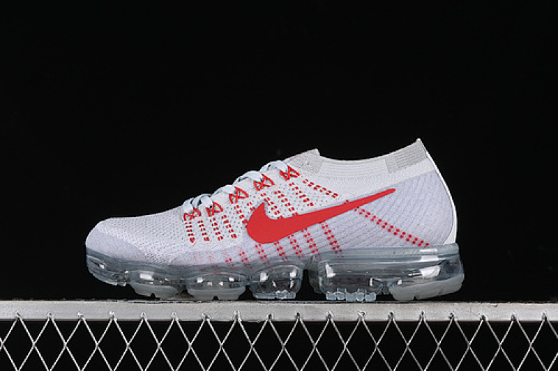 AIR VAPORMAX FLYKNIT PURE PLATINUM/UNIVERSITY RED-WOLF GREY · 849558-006, photo 1