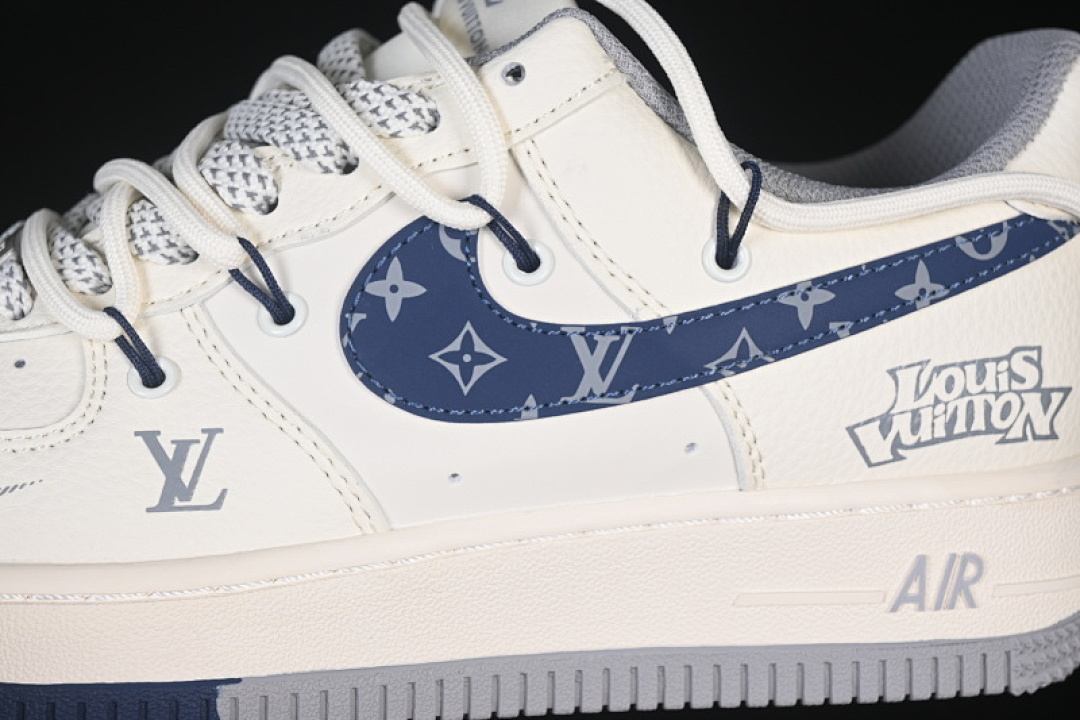 Nike [DM6868-064]-[AIR FORCE 1 07 LOW LV WHITE/GREY/BLUE]-[WOMAN:36-39]-[MAN:40-45] - Image 8