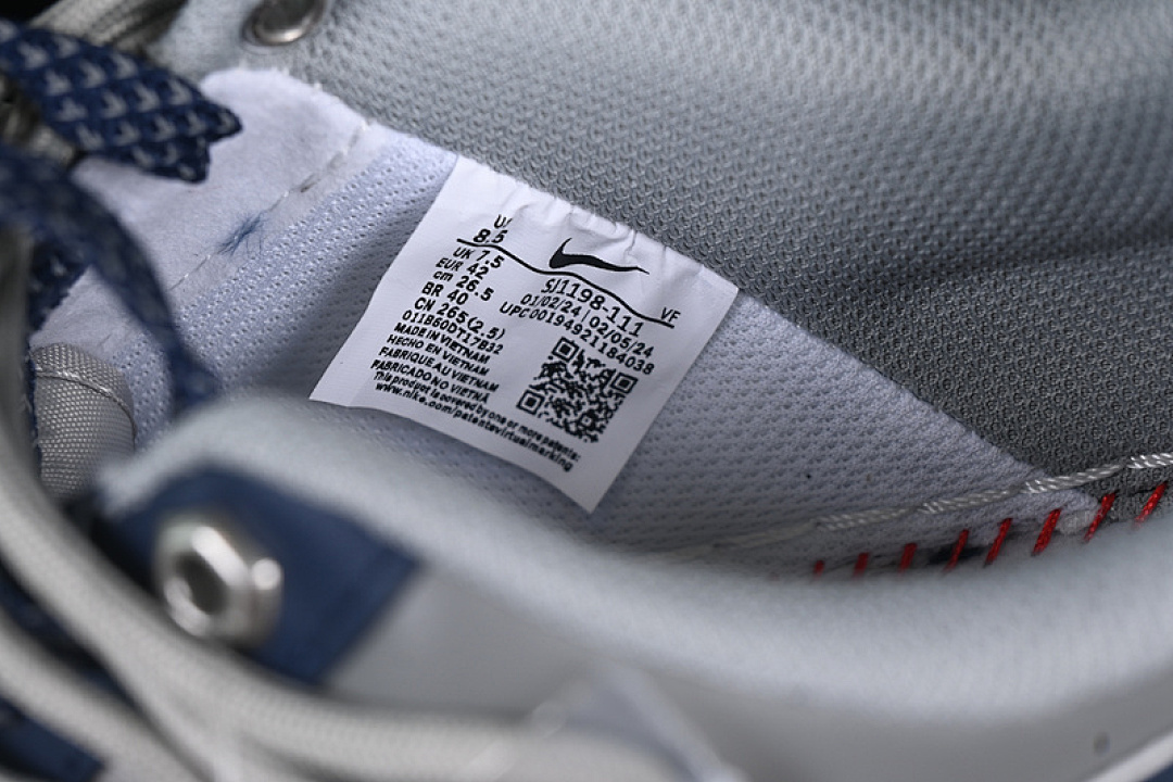 Nike [SJ1198-111]-[AIR FORCE 1 07 LOW WHITE/GREY/BLUE]-[WOMAN:36-39]-[MAN:40-45] - Image 7