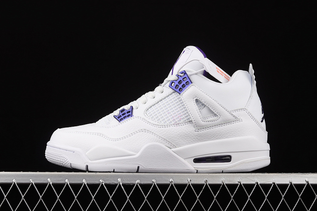 Jordan [CT8527-115]-[AIR JORDAN 4 RETRO WHITE/COURT PURPLE/METALLIC SILVER]-[MAN:40-47.5], photo 1