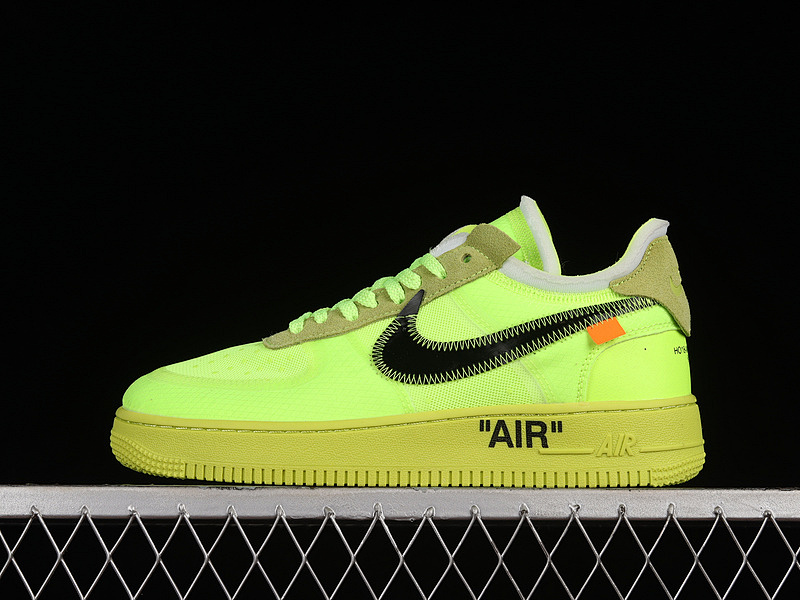 Nike Nike OFF-WHITE X AIR FORCE 1 LOW VOLT/CONE-BLACK-HYPER JADE · AO4606-700, photo 1