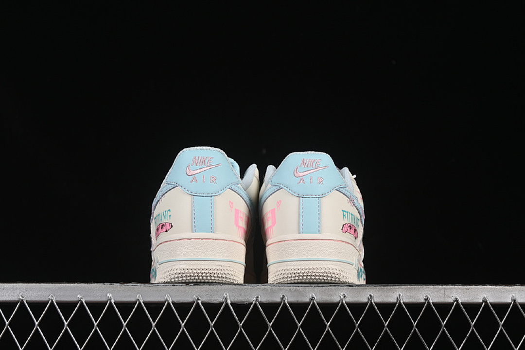 Nike [FJ7740-310]-[AIR AIR FORCE 1 07 LOW MISS FUJIANG WHITE/BLUE/PINK/BEIGE]-[WOMAN:36-42] - Image 14