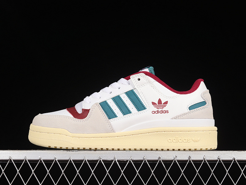 FORUM LOW CL SHOES CLOUD WHITE/LEGACY TEAL/LEGACY BURGUNDY · HQ6874, photo 1