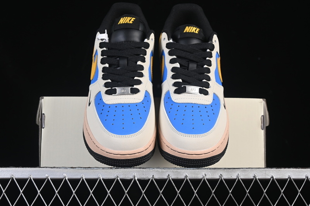 Nike [NH0601-577]-[AIR FORCE 1 07 LOW WHITE/NAVY BLUE/YELLOW]-[WOMAN:36-39]-[MAN:40-45] - Image 13
