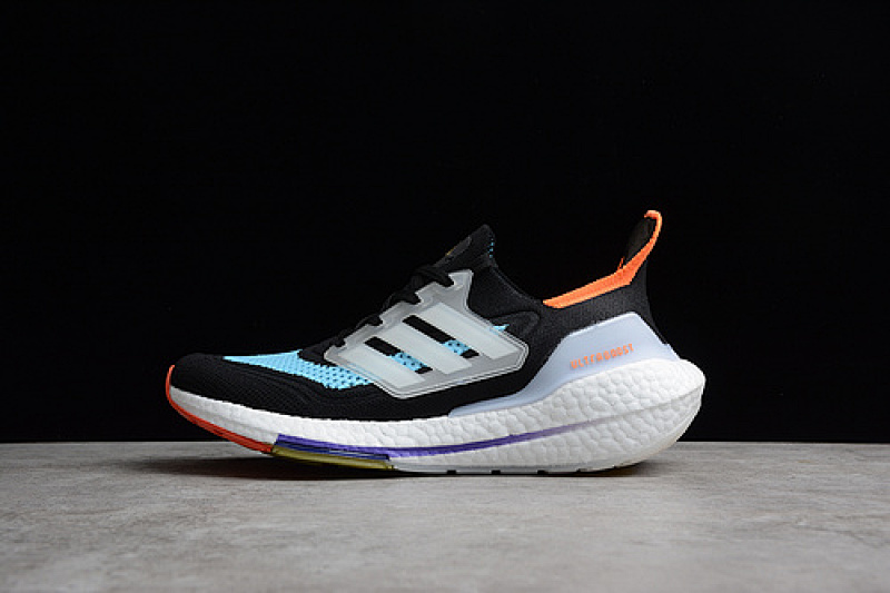 ULTRABOOST 21 SHOES CORE BLACK/CLOUD WHITE/PULSE AQUA · S23867, photo 1