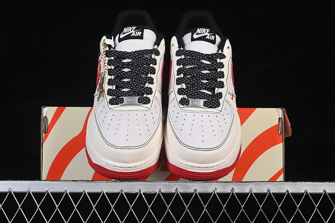 Nike [HT5088-620]-[AIR FORCE 1 07 LOW CASUAL SNEAKERS WHITE/BLACK/RED]-[WOMAN:36-39]-[MAN:40-45] - Image 13
