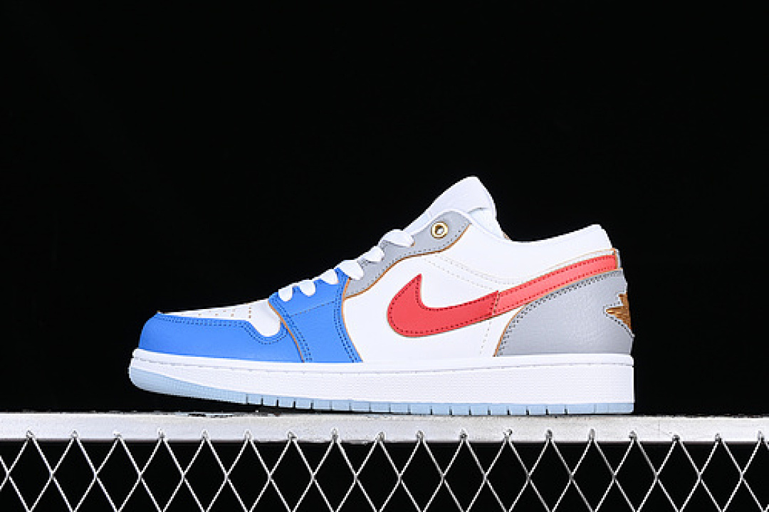 Jordan [FN8901-164]-[AIR JORDAN 1 LOW PHILIPPINES WHITE/GREY/RED/BLUR/GOLD]-[UNISEX:35.5-47.5], photo 1