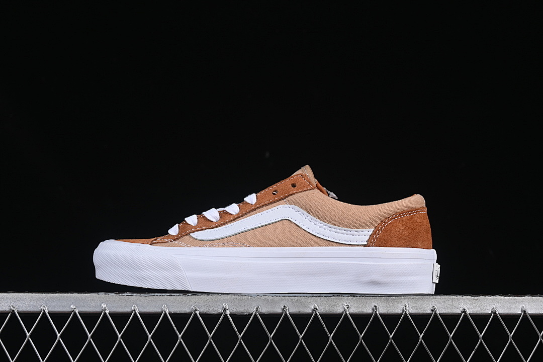 Unbranded [VN000D57TBR]-[LOW TOP RETRO CASUAL SNEAKERS BROWN/WHITE/KHAKI]-[WOMAN:35-39]-[MAN:40-44], photo 1