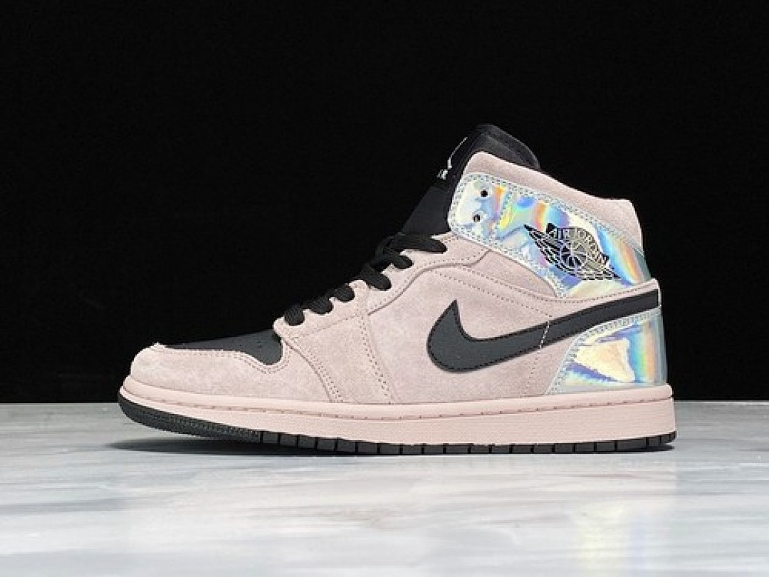 Jordan Jordan [BQ6472-602]-[AIR 1 MID DIRTY POWDER IRIDESCENT BEIGE/BLACK/PINK]-[UNISEX:36-47.5], photo 1
