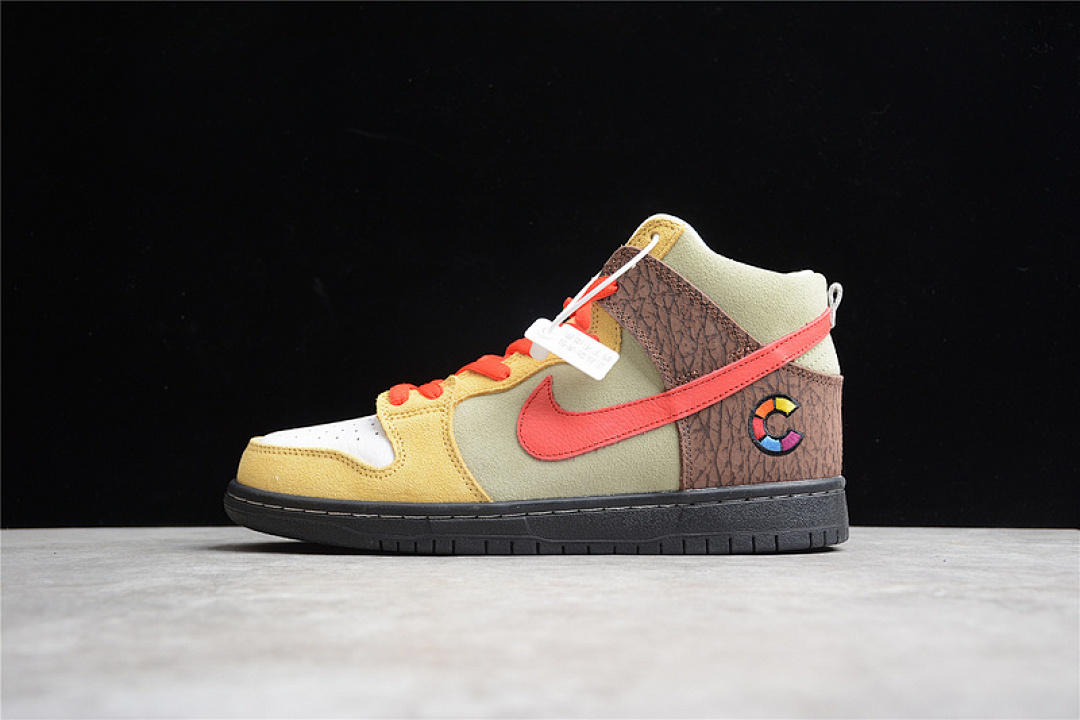 Nike COLOR SKATES X DUNK HIGH SB KEBAB AND DESTROY YELLOW/RED/WHITE-BROWN · CZ2205-700, photo 1