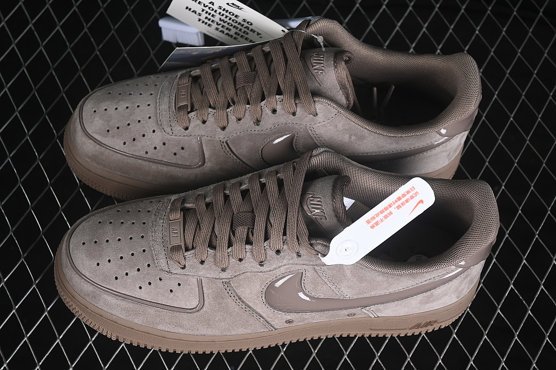 Nike [HV4406-200]-[AIR FORCE 1 07 LOW CASUAL SNEAKERS BROWN/GREY]-[WOMAN:36-39]-[MAN:40-46] - Image 10