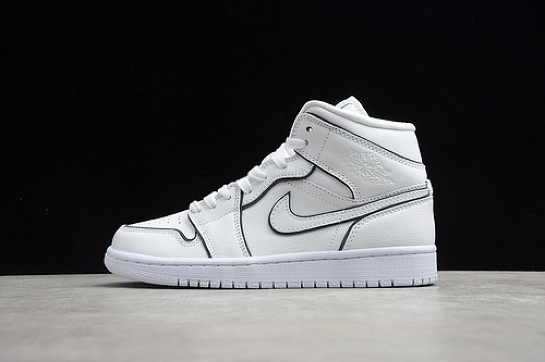 Jordan [CK6587-100]-[AIR JORDAN 1 MID SE WHITE/WHITE/BLACK]-[WOMAN:35.5-39], photo 1