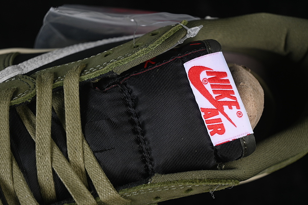 Jordan [DM7866-002]-[JORDAN 1 RETRO LOW OG SP BLACK/OLIVE-MUSLIN]-[WOMAN:36-39]-[MAN:40-48.5] - Image 9