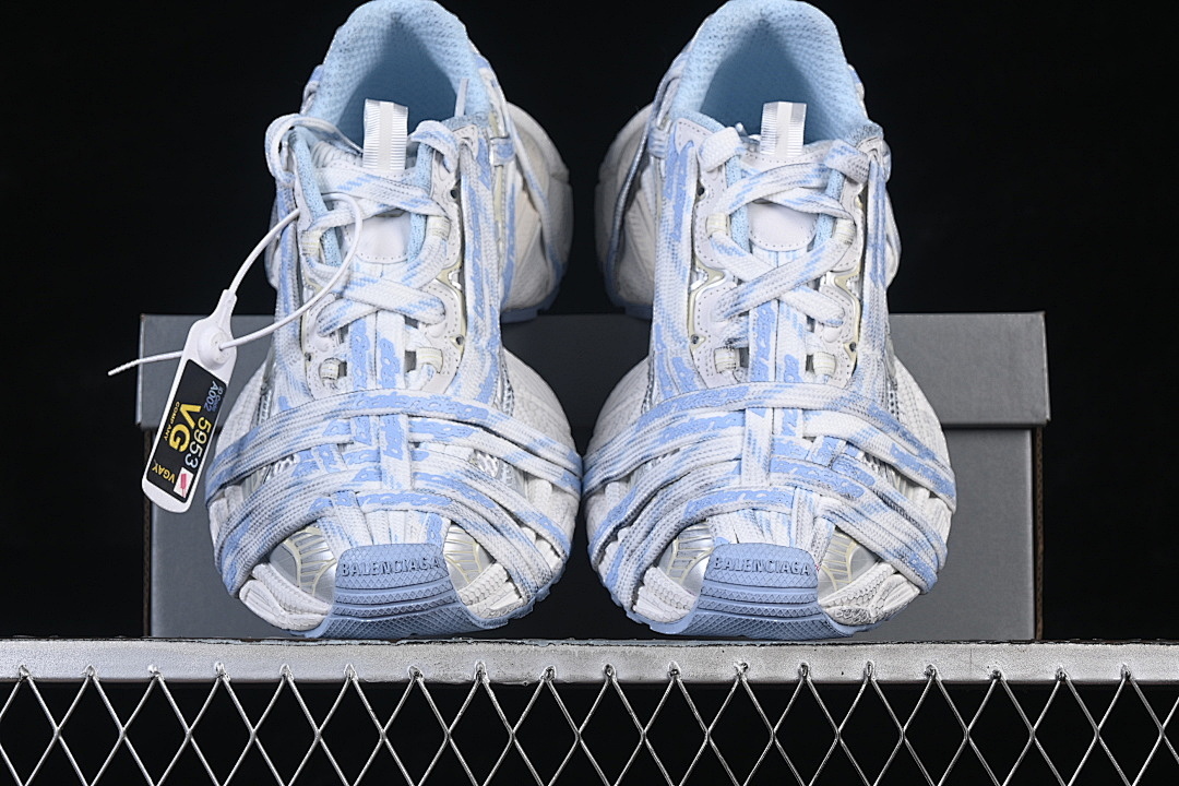 Balenciaga [W3XHL9949]-[3XL EXTREME LACES RUNNING SHOES WHITE/BLUE/GREY]-[WOMAN:35-39]-[MAN:40-46] - Image 14