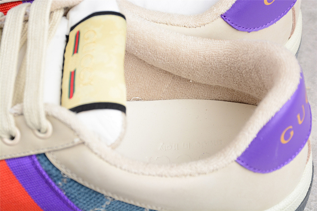 Gucci [GU*CCI DISTRESSED SCREENER SNEAKER BEIGE/PURPLE/RED]-[WOMAN:35-39]-[MAN:40-45] - Image 8