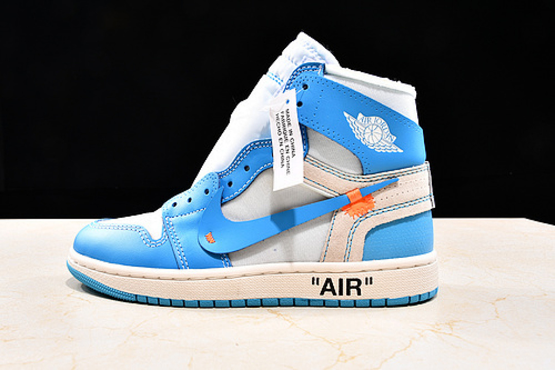 Off-White [AQ0818-148]-[GET AIR JORDAN 1 RETRO HIGH X OFF WHITE UNIVERSITY BLUE]-[UNISEX:36-46], photo 1