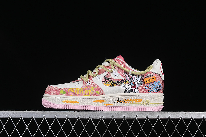 Nike Nike AIR FORCE 1 07 LOW BUGS BUNNY WHITE/PINK/GREEN · BD7700-666, photo 1