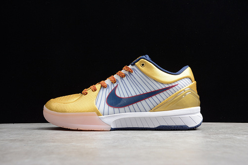 Nike Nike KOBE 4 SHOES WHITE/DARK OBSIDIAN-VARSITY RED-METALLIC GOLD · 344335-141, photo 1
