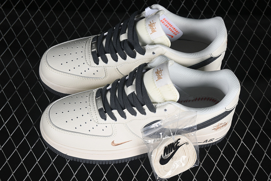 Nike [XZ6188-705]-[AIR FORCE 1 07 LOW WHITE/BEIGE/BLACK]-[WOMAN:36-39]-[MAN:40-45] - Image 11