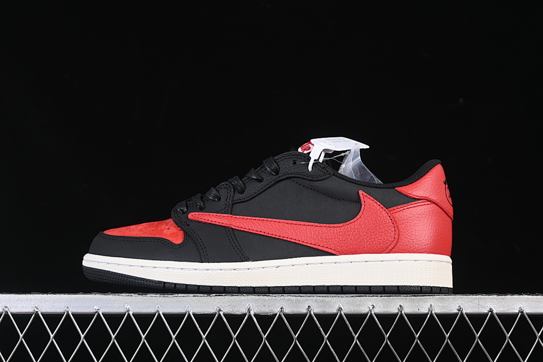 Jordan [DM7866-061]-[TRAVIS SCOTT X AIR JORDAN 1 LOW AJ1 RED/BLACK/WHITE]-[WOMAN:36-39]-[MAN:40-47.5], photo 1