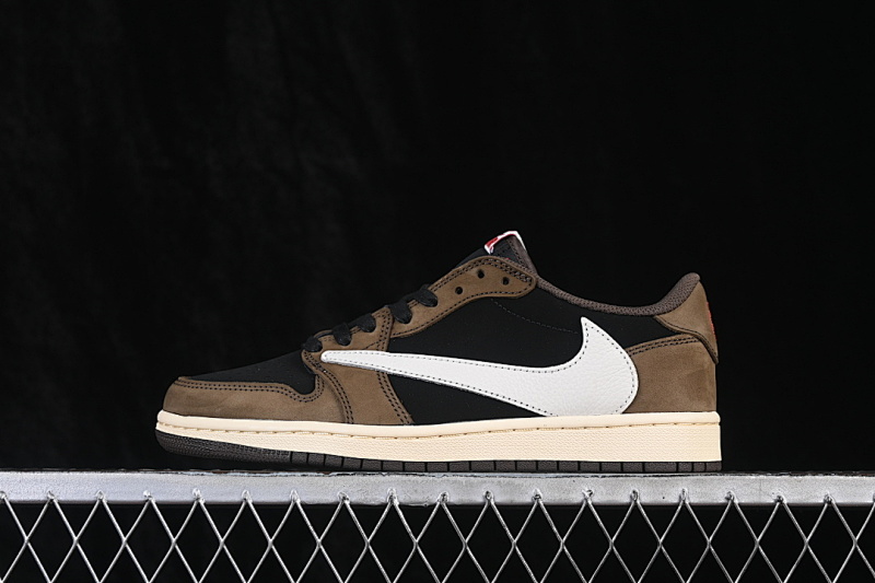 Jordan Jordan 1 RETRO LOW OG SP BLACK/DARK RED-SAIL · CQ4277-001, photo 1