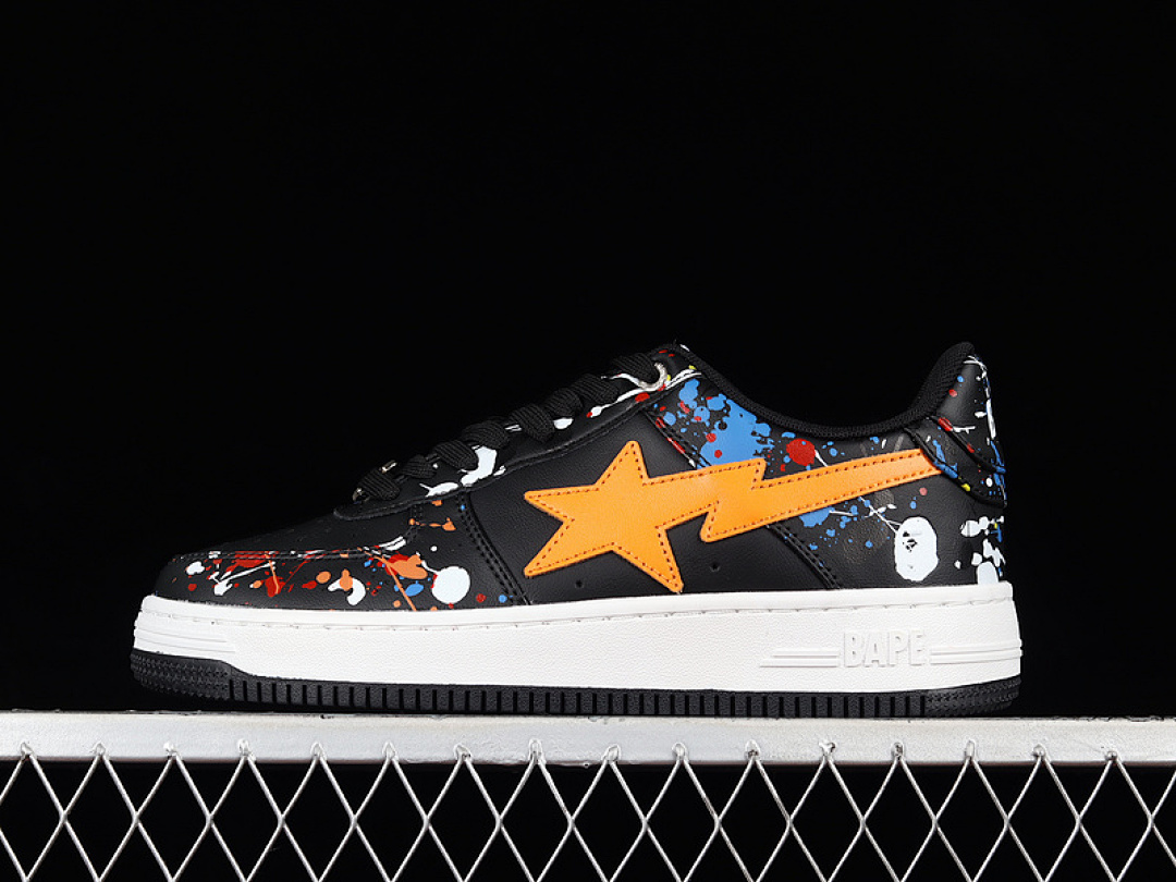 Bape [M191009]-[HUMAN MADE BAPE STA SK8 TO NIGO BLACK/MULTI-COLOR/WHITE]-[WOMAN:36-39]-[MAN:40-45], photo 1
