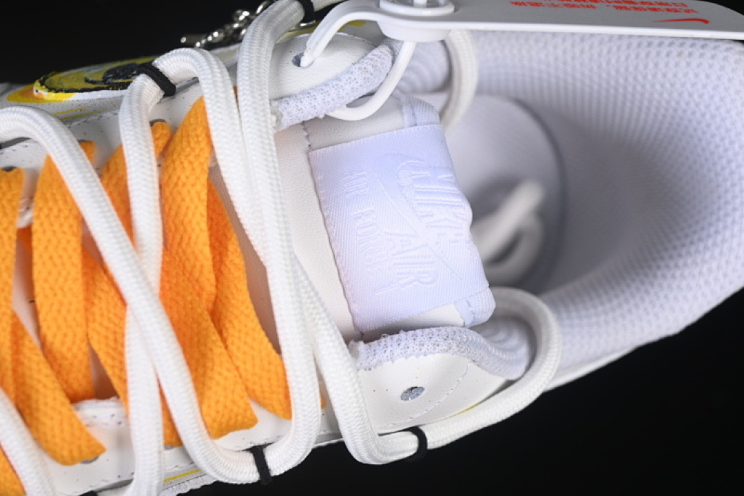Nike [420-520]-[AIR FORCE 1 07 LOW CASUAL SNEAKERS WHITE/ORANGE/YELLOW]-[WOMAN:36-39]-[MAN:40-45] - Image 8