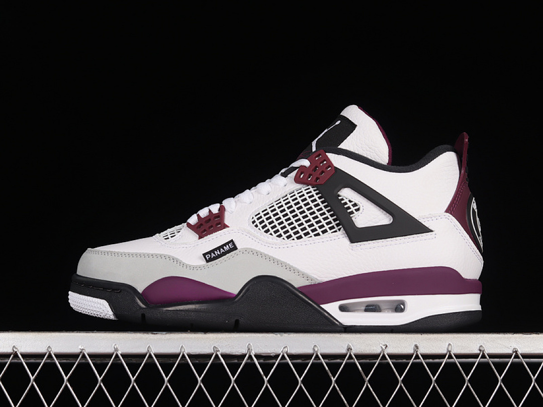 Jordan PARIS SAINT-GERMAIN X AIR Jordan 4 RETRO WHITE/NEUTRAL GREY/BLACK/BORDEAUX · CZ5624-100, photo 1