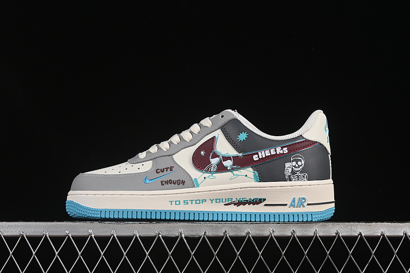 Nike Nike AIR FORCE 1 07 LOW STOP DRINKING WHITE/GREY/BROWN · LJ2288-666, photo 1