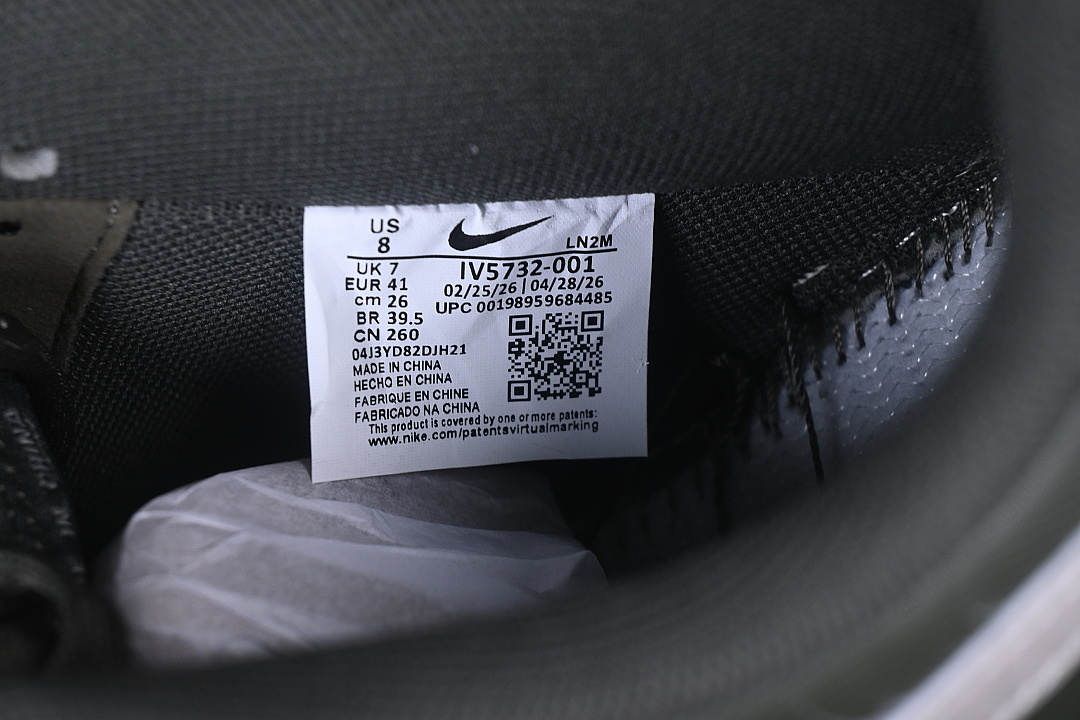 Unbranded [IV5732-001]-[AIR FORCE 1 07 LOW CASUAL SNEAKERS BLACK/GREY]-[WOMAN:36-39]-[MAN:40-46] - Image 5