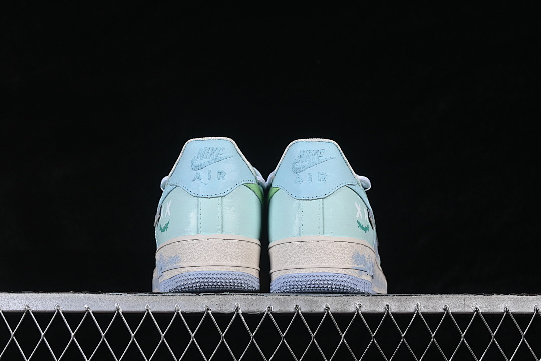 Nike [DB3301-919]-[AIR FORCE 1 07 LOW CASUAL SNEAKERS GREEN/BLUE/WHITE]-[WOMAN:36-39]-[MAN:40-45] - Image 14