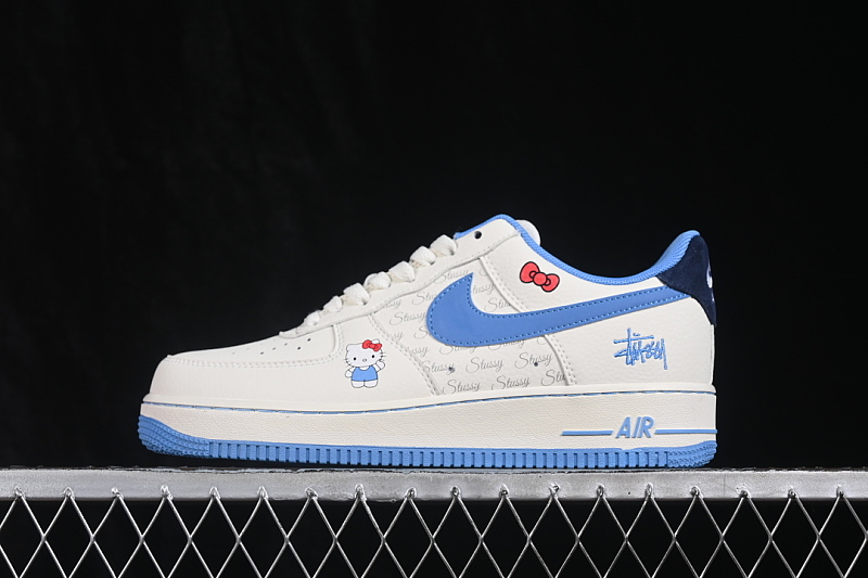 Nike Nike AIR FORCE 1 07 LOW CASUAL SNEAKERS WHITE/BLUE/WHITE · QZ6683-901, photo 1
