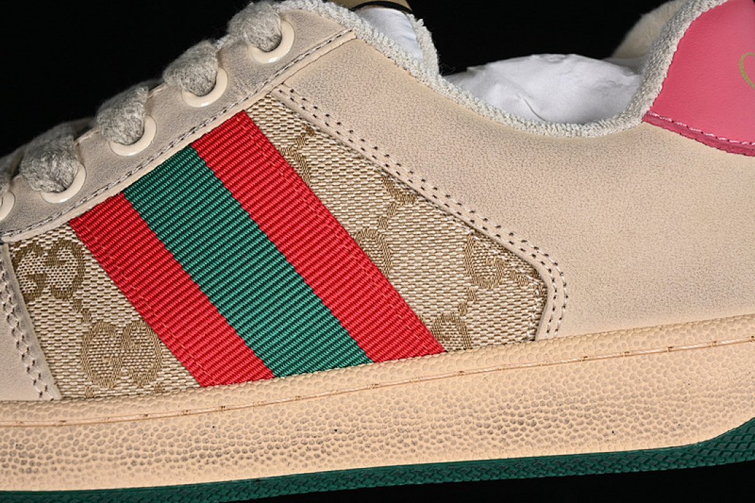 Gucci [9Y9209443]-[GU*CCI DISTRESSED SCREENER SNEAKER PINK/BROEN/GREY/RED/GREEN]-[WOMAN:35-40] - Image 8