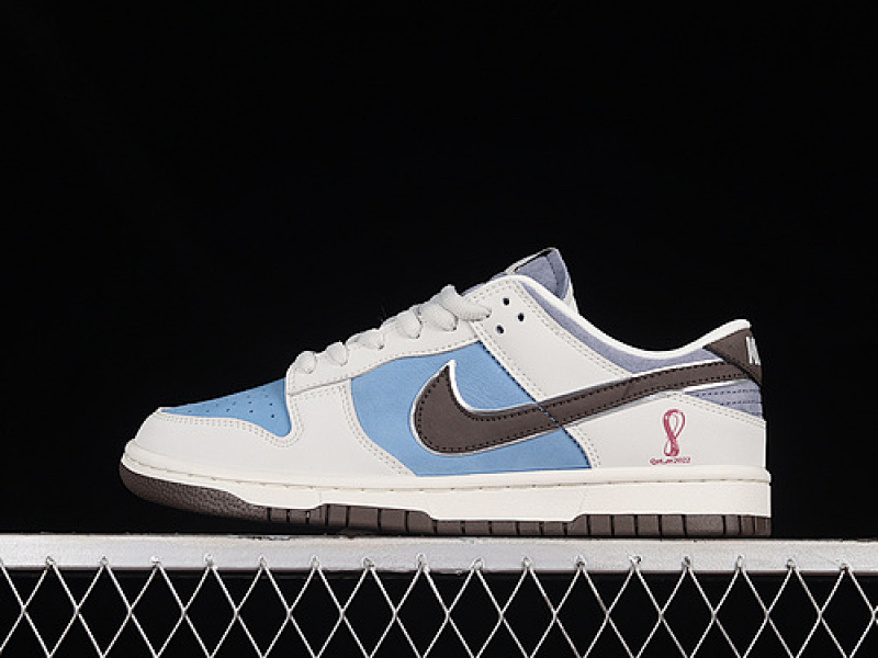Nike SB DUNK LOW WHITE/BLUE/BROWN · AT2022-666, photo 1