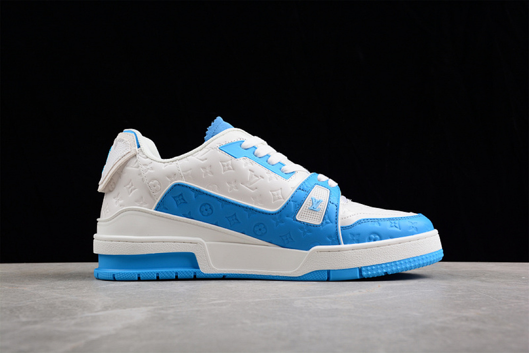 Louis Vuitton [L*V TRAINER LOW SNEAKER WHITE/WHITE/SKY BLUE]-[WOMAN:35-39]-[MAN:40-45] - Image 13
