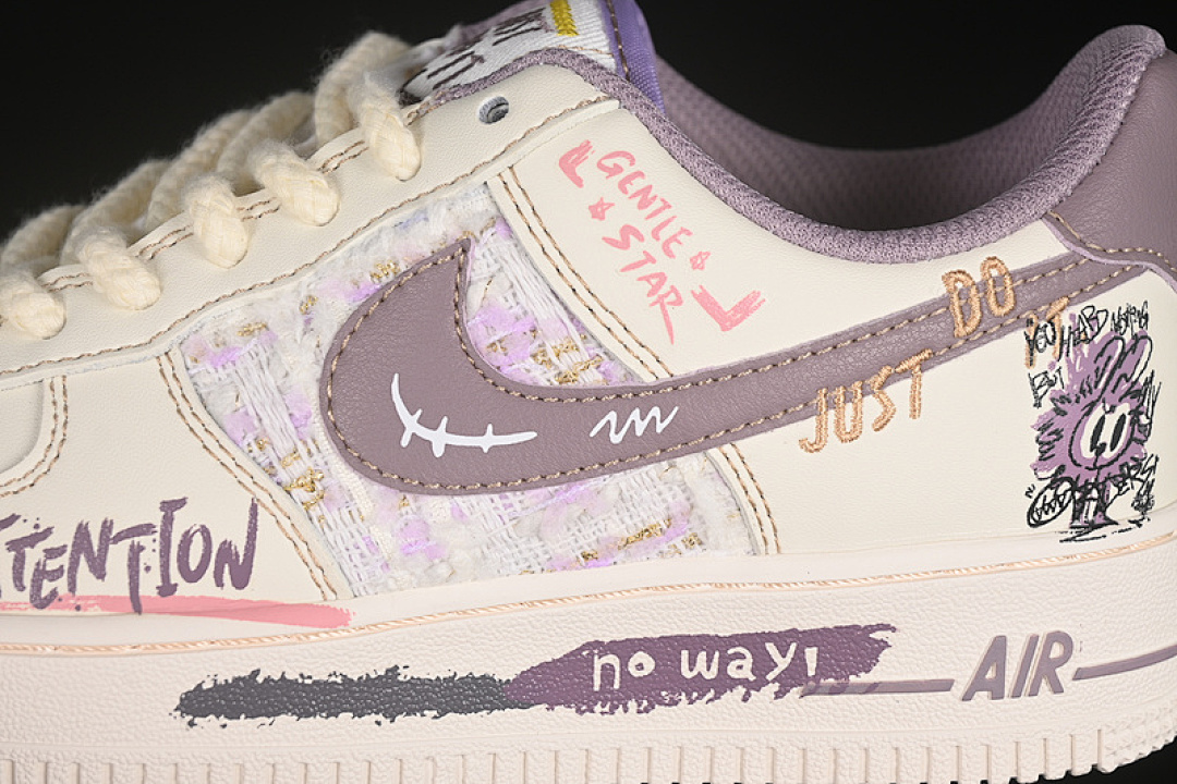 Nike [FJ7740-910]-[AIR FORCE 1 07 LOW PURPLE RABBIT BABY BEIGE/PURPLE]-[WOMAN:36-39]-[MAN:40-45] - Image 8