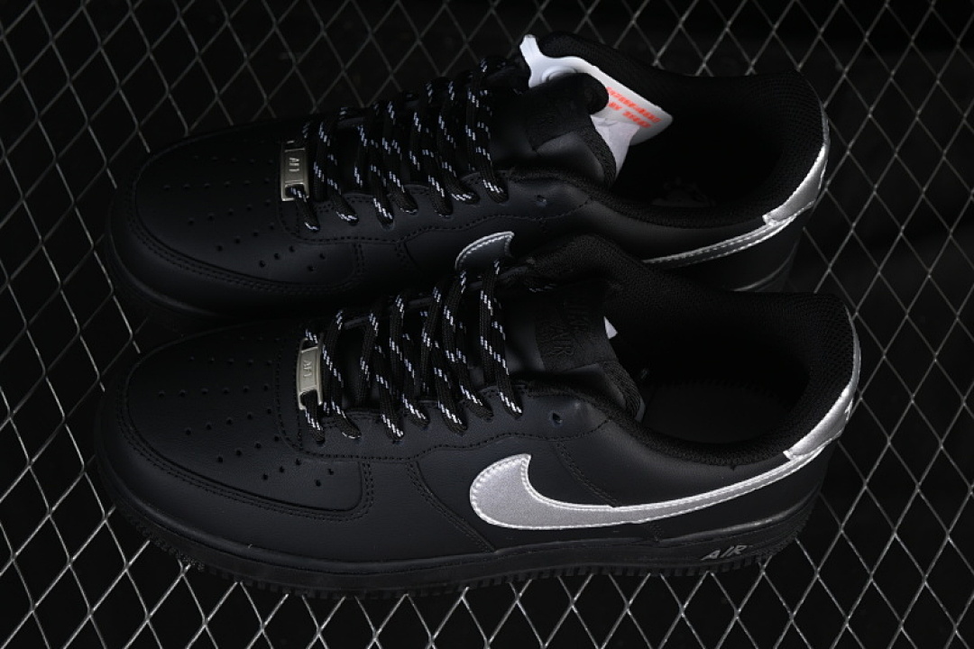Nike [ZH0316-125]-[AIR FORCE 1 07 LOW SILVER/BLACK]-[WOMAN:36-39]-[MAN:40-45] - Image 10