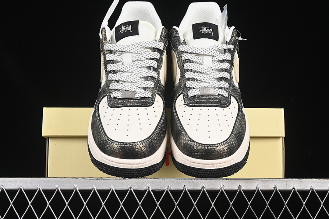 Nike [XS1958-556]-[AIR FORCE 1 07 LOW WHITE/GREY/BLACK/BEIGE]-[WOMAN:36-39]-[MAN:40-45] - Image 12