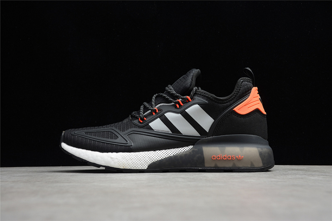 Unbranded [FX0072]-[ZX 2K BOOST SHOES CORE BLACK/CLOUD WHITE/ORANGE]-[MAN:39-45], photo 1