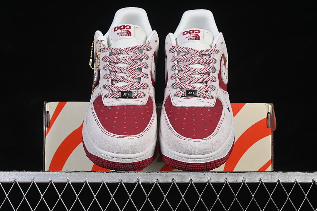 Nike [JP2026-137]-[AIR FORCE 1 07 LOW CASUAL SNEAKERS WHITE/RED/GOLD]-[WOMAN:36-39]-[MAN:40-45] - Image 13