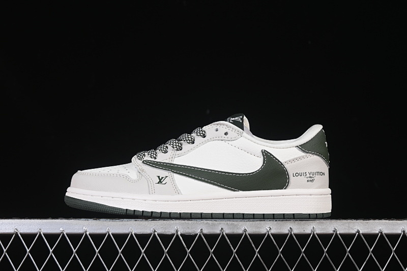 Jordan TRAVIS SCOTT X FRAGMENT DESIGN AIR Jordan 1 LOW OG SP WHITE/GREY/GREEN · JW1188-150, photo 1