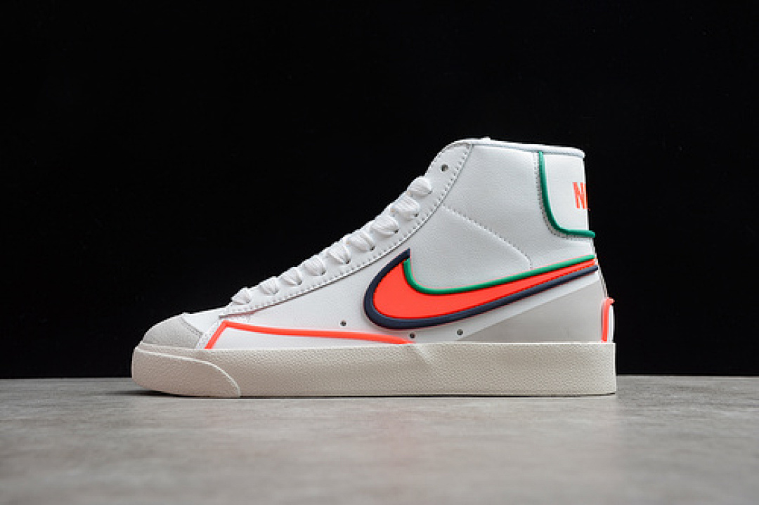 Nike HOT SELLING ZOOM BLAZER MID QS HH WHITE/ORANGE/NAVY/GREEN · 853508, photo 1