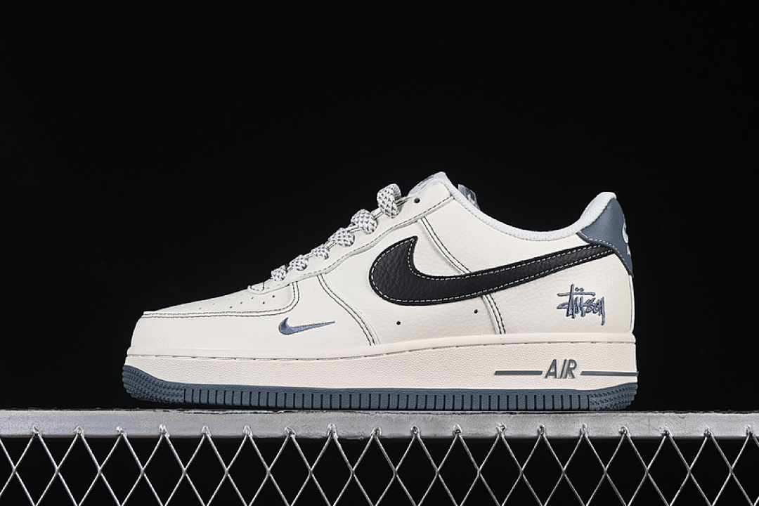 Nike [XZ6188-761]-[AIR FORCE 1 07 LOW WHITE/GREY/BLUE/BLACK]-[WOMAN:36-39]-[MAN:40-45] - Image 2