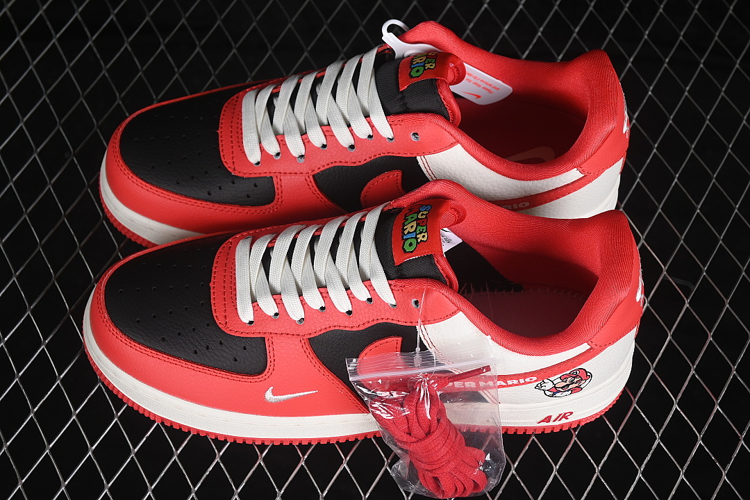 Nike [DW8806-029]-[AIR FORCE 1 07 LOW CASUAL SNEAKERS RED/BLACK/WHITE]-[WOMAN:36-39]-[MAN:40-45] - Image 10